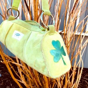 UGG FEELIN IRISH ☘️ GREEN PAINTED SHOULDER BAG
